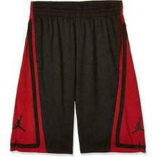 Nike Jordan Youth Big Boy's  Loose Fit Mesh Franchise Shorts Black/Red X-Large