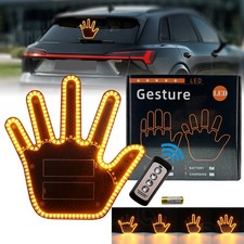 Finger Gesture Light Remote Control Led Car Back Window Sign Hand Light Gift