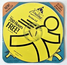 AOL America Online 6.0, Yellow Running Man, 2000, 700 Hours Free