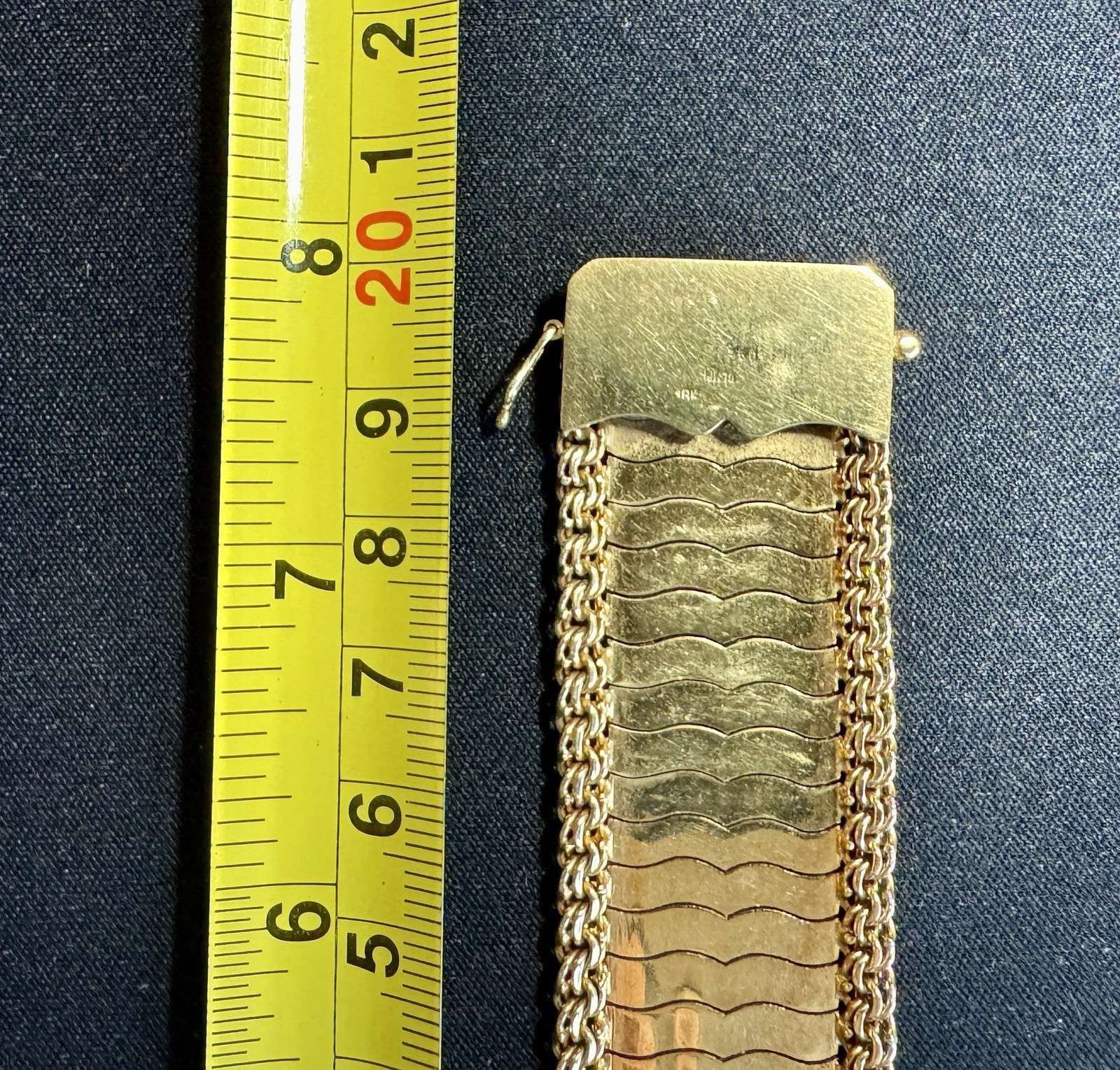 Stunning 18K Solid Gold Woven Statement Bracelet … - image 12