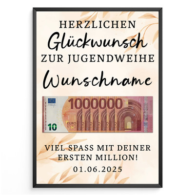 Jugendweihe Geldgeschenk Personalisiert Geschenkidee Jugendweihe Geschenk