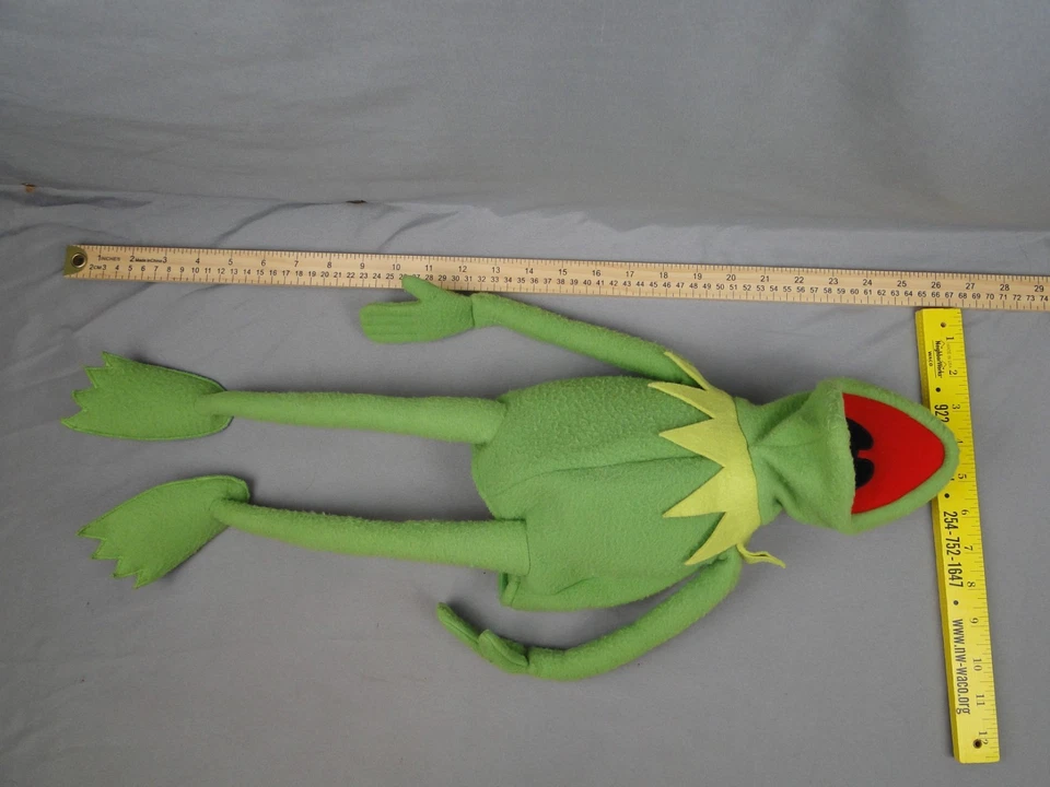 "Collar de marioneta de mano de cuerpo completo de felpa de 22"" Eden Muppets Kermit Frog de colección" Foto 2 de 4