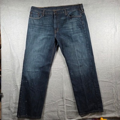 Levi's 569 Loose Straight Mens 40x32 Blue Good Paint Splatter Indigo Jeans