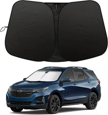 Windshield Sun Shade for Chevrolet Equinox 2018-2023 2024 2025, Black 