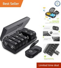 XL AM PM Pill Organizer 2 Times a Day with Lockable Privacy Features