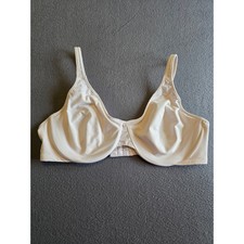 Bali Minimizer Bra 42C White Satin Underwire Soft Cup Passion For Comfort 3385