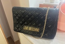 borsa love moschino a tracolla trapuntata con catenella dorata originale