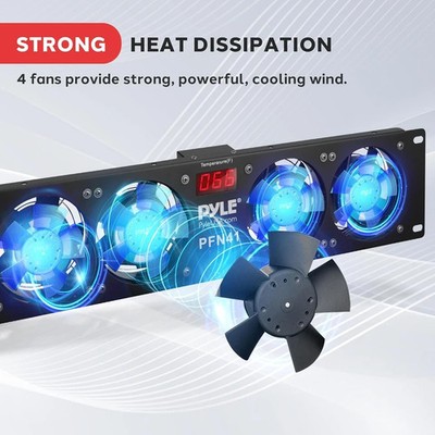 19  Rack-Mount Equipment Cooling Fans - 110V/60Hz Power, 4 Cooler Master 80Mm Ca