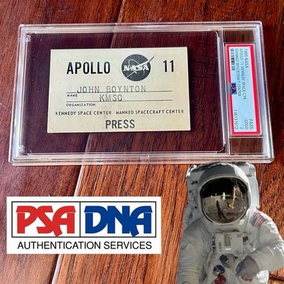 APOLLO 11 * PSA * NASA PRESS PASS Badge 1969 Moon Landing * POP 1