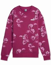  55 Puma Women's Essentials Floral Vibes Crewneck Sweatshirt
