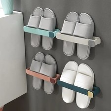 No Punching Bathroom Slipper Shelf Wall Mount...