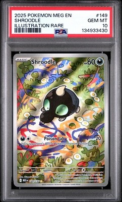 Shrodle 149/132 Mega Evolution Illustration Rare PSA 10 Pokemon Karte