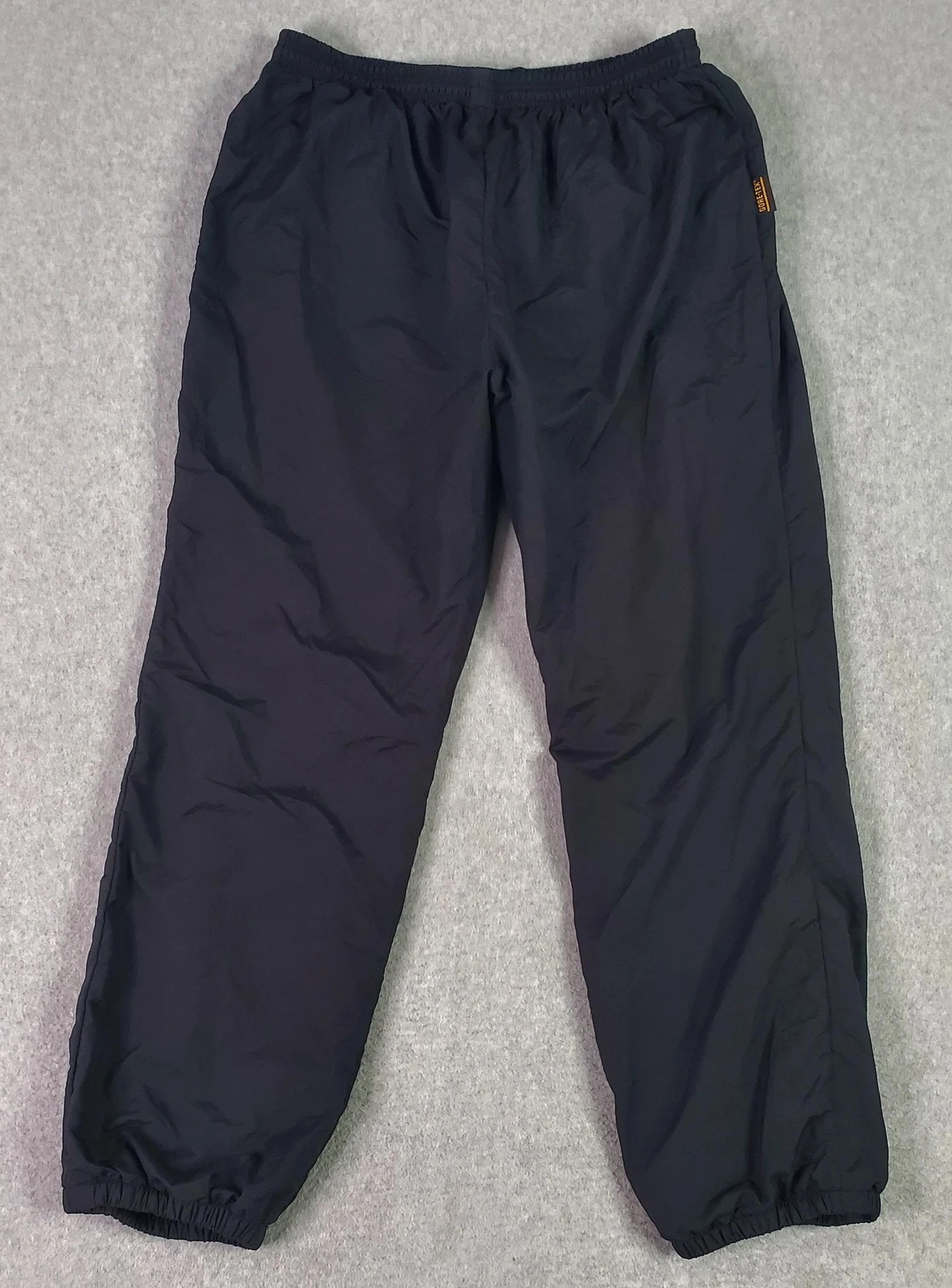 GORE-TEX Rain Pants Mens 3XL (30x30) Black Waterproof Hiking Shell Elastic Waist