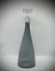 Vintage MCM Blenko Glass 920M Decanter In Charcoal Gray & Stopper READ