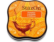 StazOn Midi Pad Pumpkin Ink 3.7x3.7 cm for Non Porous and Porous Surfaces