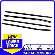 4Pcs Window Bottom Sill Trim Strip Cover Molding Kit For Chevy Silverado 2014-18