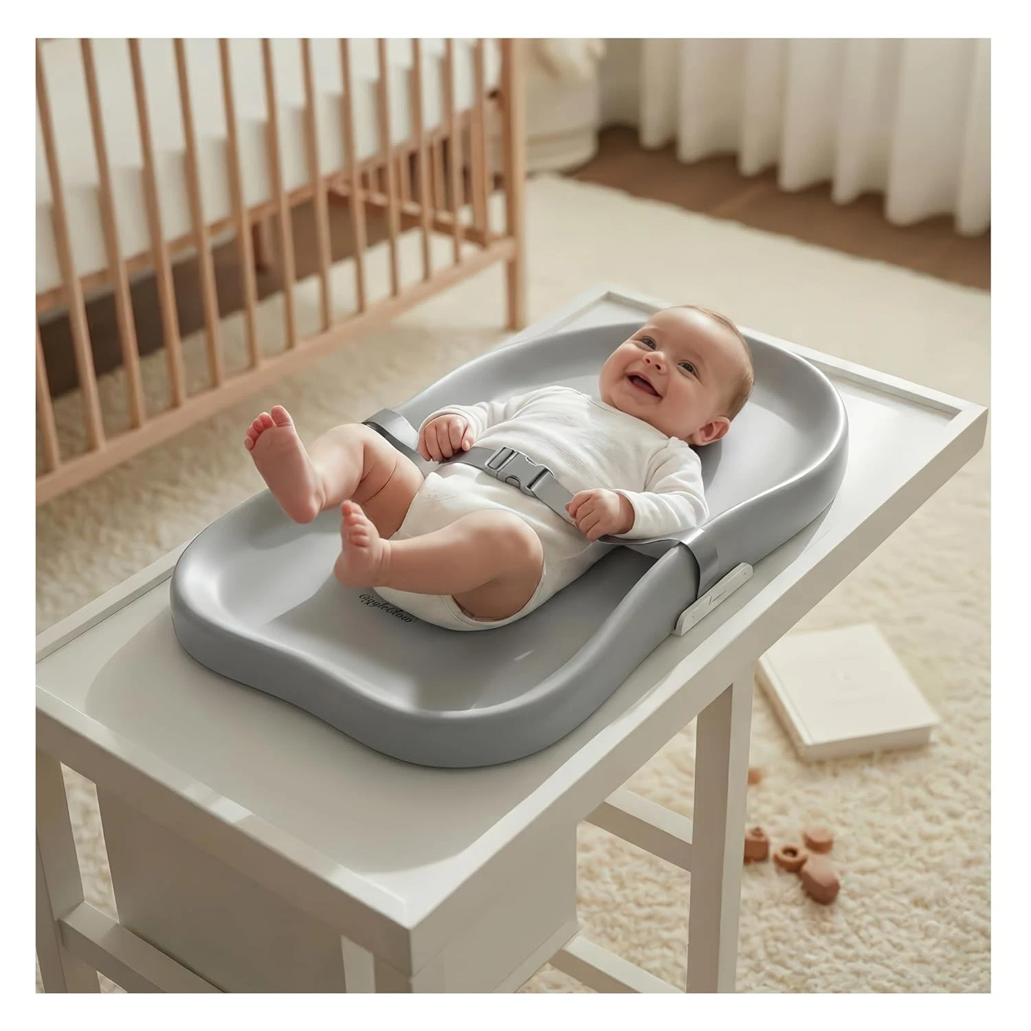 Portable Waterproof Baby Diaper Changing Pad with Adjustable Belt - Grey
Opens in a new window or ta