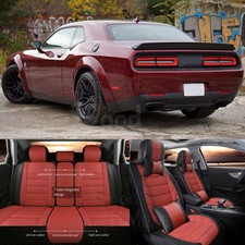 For Dodge Challenger Charger Rt Sxt Seat Covers Full Set Leather Frontrear Red