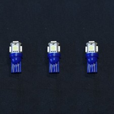 3 Cool Blue 6V 6.3V Wedge Lamp LED Light Bulbs for Vintage Receivers