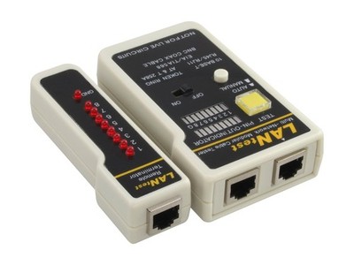 InLine Kabelnetz Tester LAN BNC RJ11 RJ45 mit Softcase 79998
