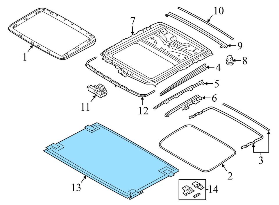 2016–2018 BMW 750LI XDRIVE — солнцезащитный козырек/крышка 8049081 - Изображение 3 из 4
