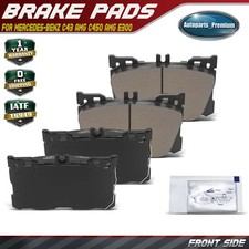 4x Front Ceramic Brake Pads w/ Hardware for M...