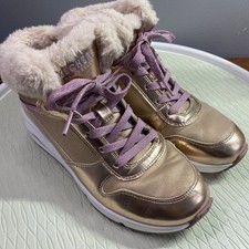 Skechers Los Angeles Girls sneakers Glitter Gold/Pink Sneakers. Sz.5