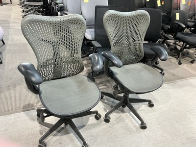 Herman Miller Mirra Office Chair w/ Light Gray Back and Graphite Seat