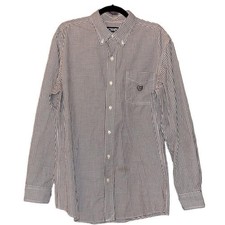 CHAPS | Black and White Checkered Button Down Long Sleeve Dress Shirt