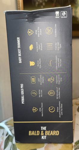 Skull Shaver Pitbull Gold Pro Elektrorasierer & Baby Beast Trimmer Glatze Bart - Bild 4 von 14