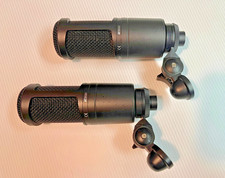 2 Audio-Technica AT2020 P48 Cardioid Condenser XLR Microphone w/ stand adaptors