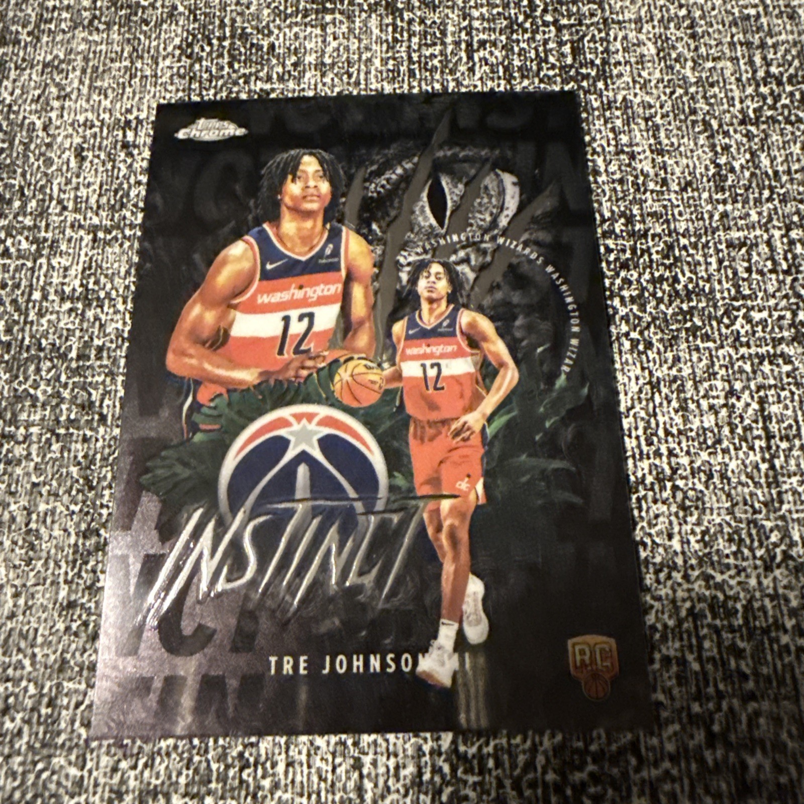 2025-26 Topps Chrome INSTINCT REFRACTOR Tre Johnson III #INS-16 Wizards RC