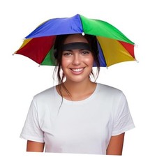 13  Hands-Free Umbrella Hat   Sun  Rain Protection for Outdoor Rainbow