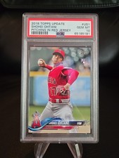2018 Topps Update Series Shohei Ohtani Rookie #US1  Pitching Red Jersey PSA 10