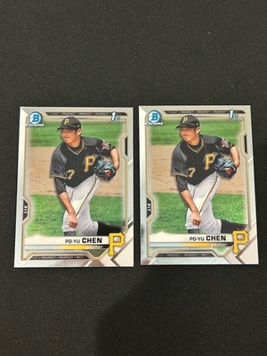 Po-Yu Chen (2) 1st 2021 Bowman Chrome #BCP-223 Prospects Pirates