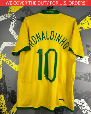 Nike ブラジル RONALDINHO 11番 シャツ Ronaldinho Brazil Jersey Home football Soccer shirt 2006 Nike Men