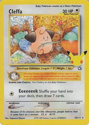 Cleffa Holo Classic Collection Celebrations: Classic Collection 20/111 NM