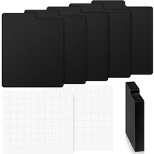 50 Pcs CD and DVD Dividers with Tabs 5 x 5.5 Inch Compact Black Comic Book Di
