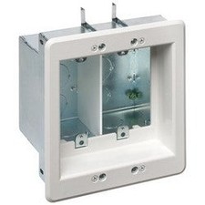 Arlington TVBS505 2 Gang Steel Recessed TV Box Low Voltage Power Outlet