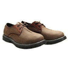 Men's Suede Leather Shoes Lace Up Casual Oxford Shoes Dark Brown Size 8