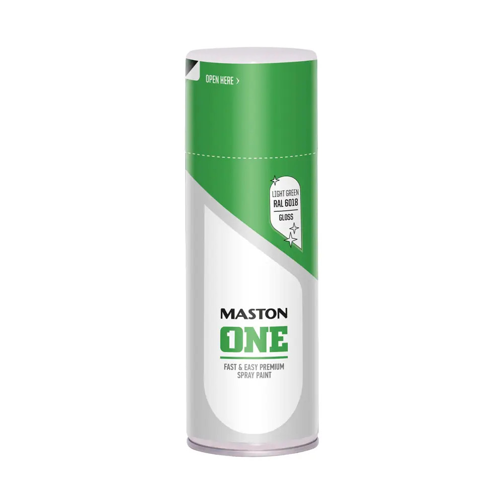 16x Maston ONE Gloss Light Green 400ml Spray Paint RAL 6018 Metal Wood Plastic - Image 19