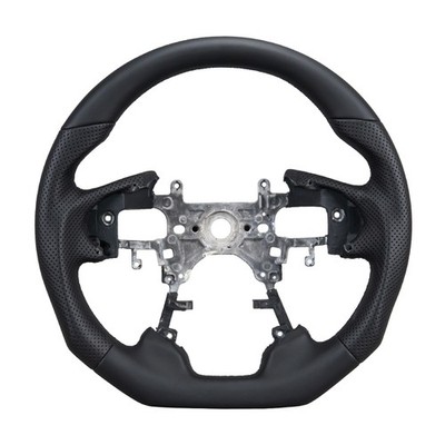 Voll schwarzes Leder Lenkrad flachen Boden für Honda 9. Accord 2013-2017