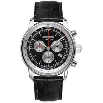 Zeppelin LZ 14 Marine Black | Black Dial 42mm Meca-Quartz Wristwatch 8888MB2