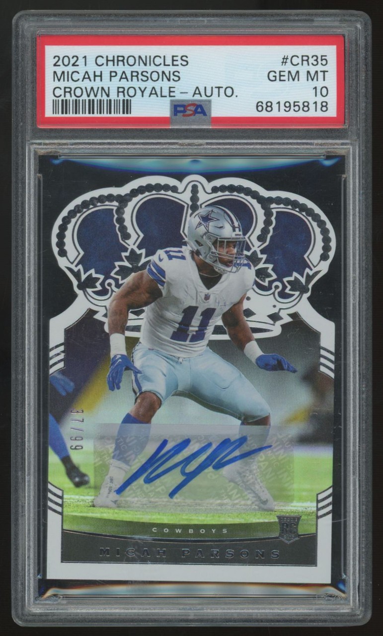 Micah Parsons Panini Chronicles Crown Royale #CR35 Autograph