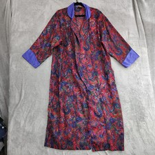 Vintage Victoria  s Secret Gold Label Paisley Long Kimono Robe Size P/S NO BELT