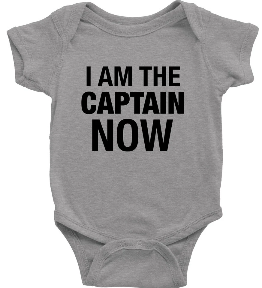 I am the Captain Now Body Bebé Mameluco Infantil Bebé Trajes Raglán Bebés Ropa Foto 2 de 2