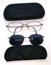 Easyclip Napoleon Eyeglass Frame And Magnetic Clipon Sunglass Titanium w/Cases