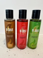 Sizzle Lips Warming Massage Oil 125ml Strawberry / Salted Caramel / Caramel Appl
