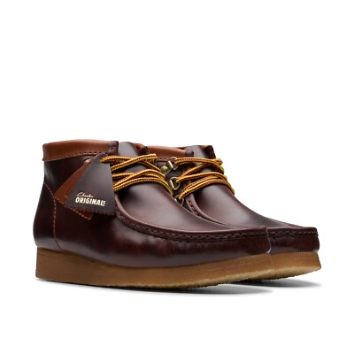NEW Men Clarks Wallabee Original Burgundy Leather Hiker