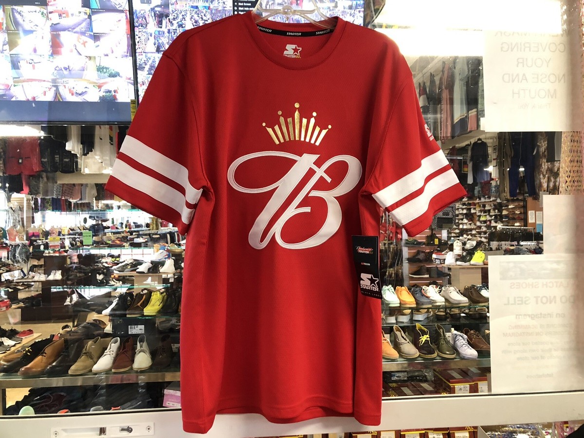 Starter 50 Black Label Budweiser Jersey Mesh Tee Men's Sizes